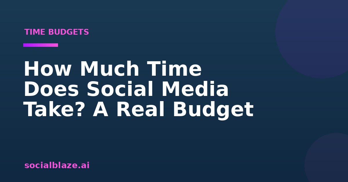 How Much Time Does Social Media Take? A Real Budget