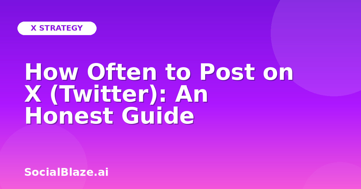 How Often to Post on X (Twitter): An Honest Guide