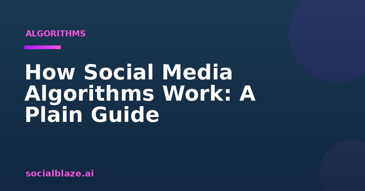How Social Media Algorithms Work: A Plain Guide