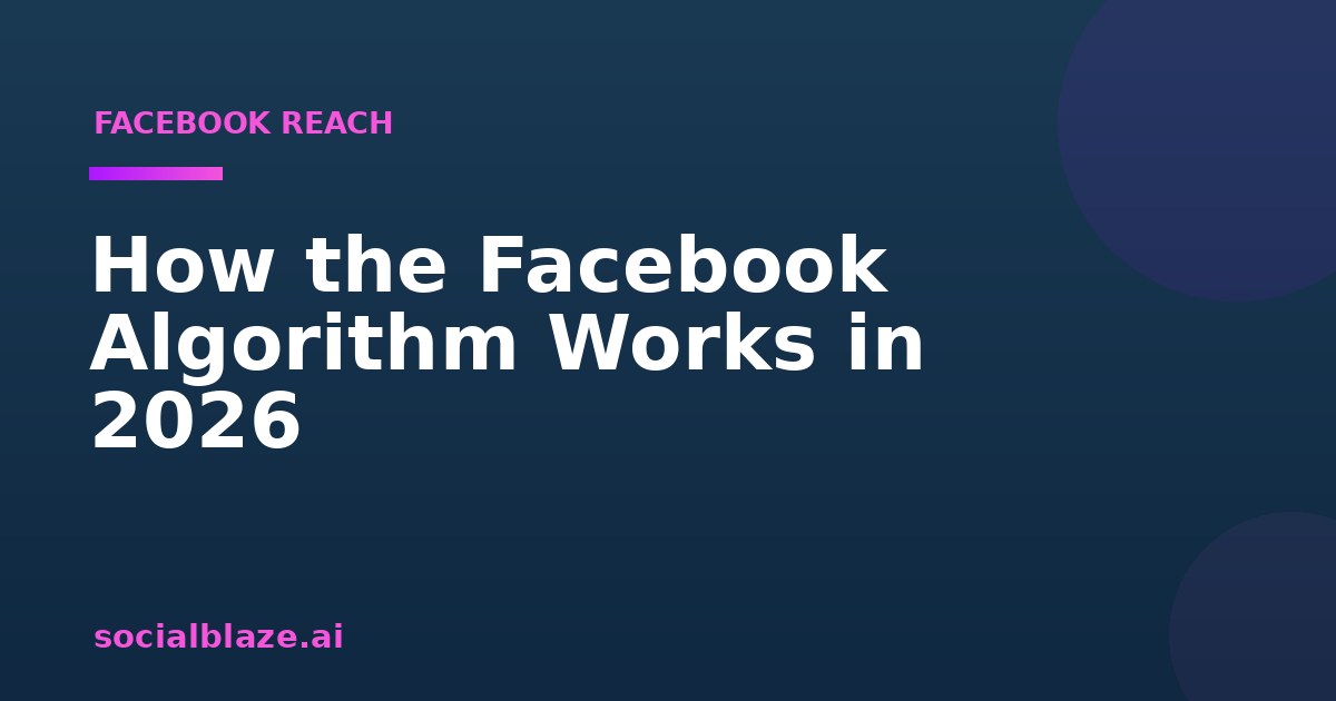 How the Facebook Algorithm Works in 2026