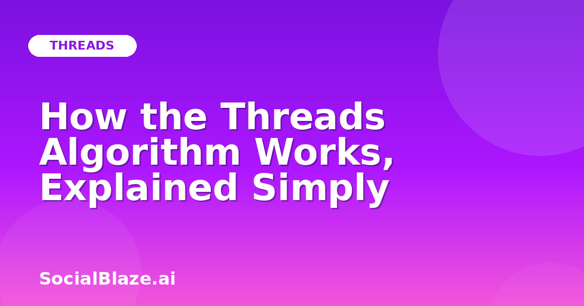 How the Threads Algorithm Works, Explained Simply