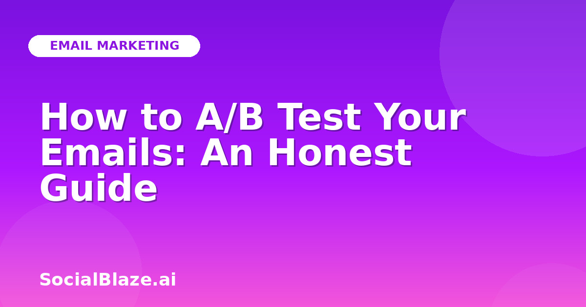 How to A/B Test Your Emails: An Honest Guide