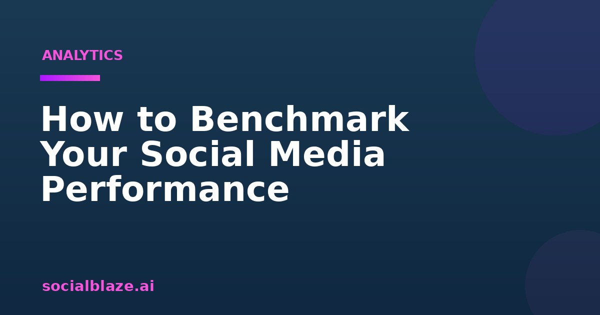 How to Benchmark Your Social Media Performance