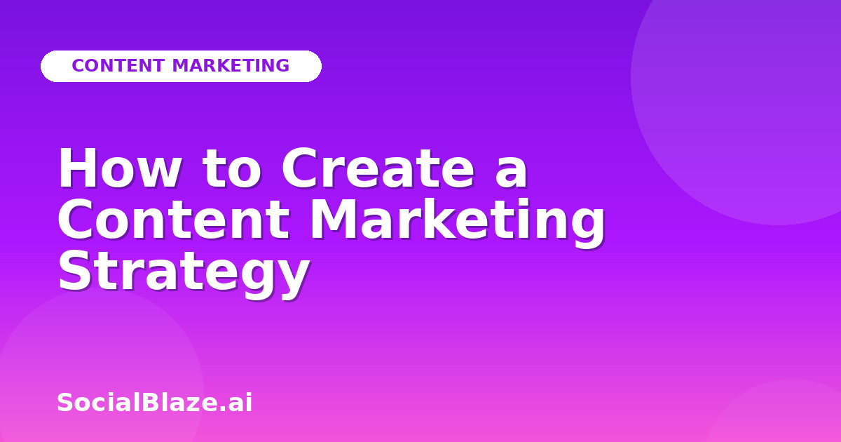 How to Create a Content Marketing Strategy