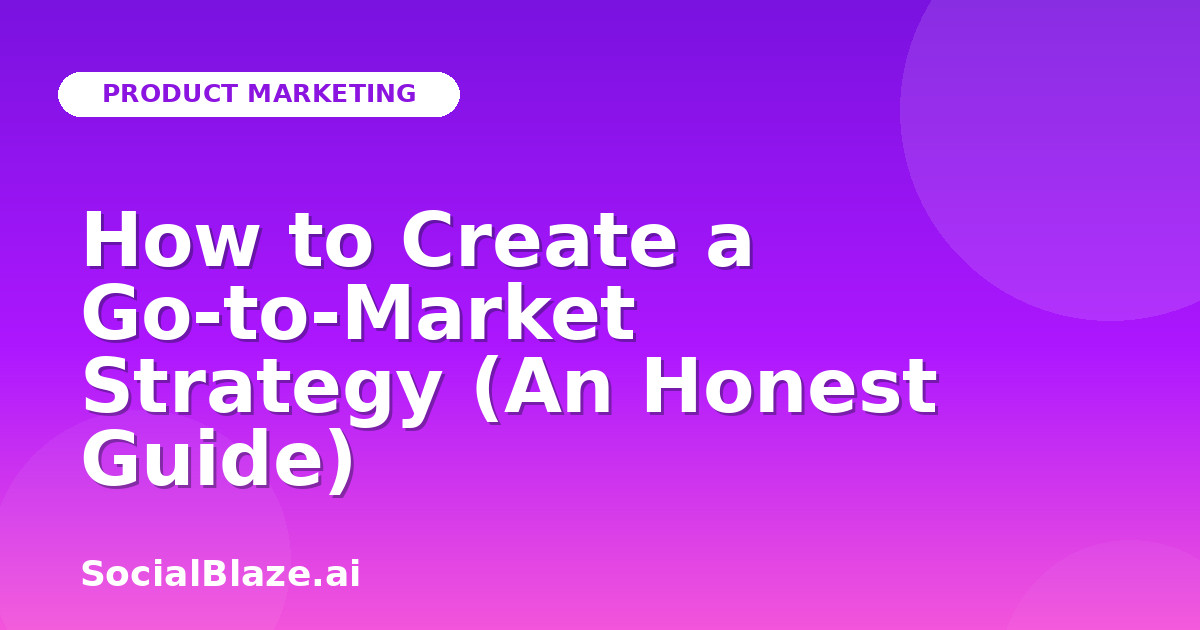 How to Create a Go-to-Market Strategy (An Honest Guide)