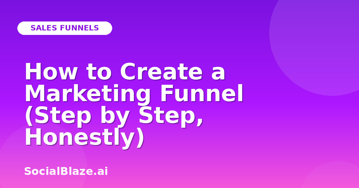 How to Create a Marketing Funnel (Step by Step, Honestly)