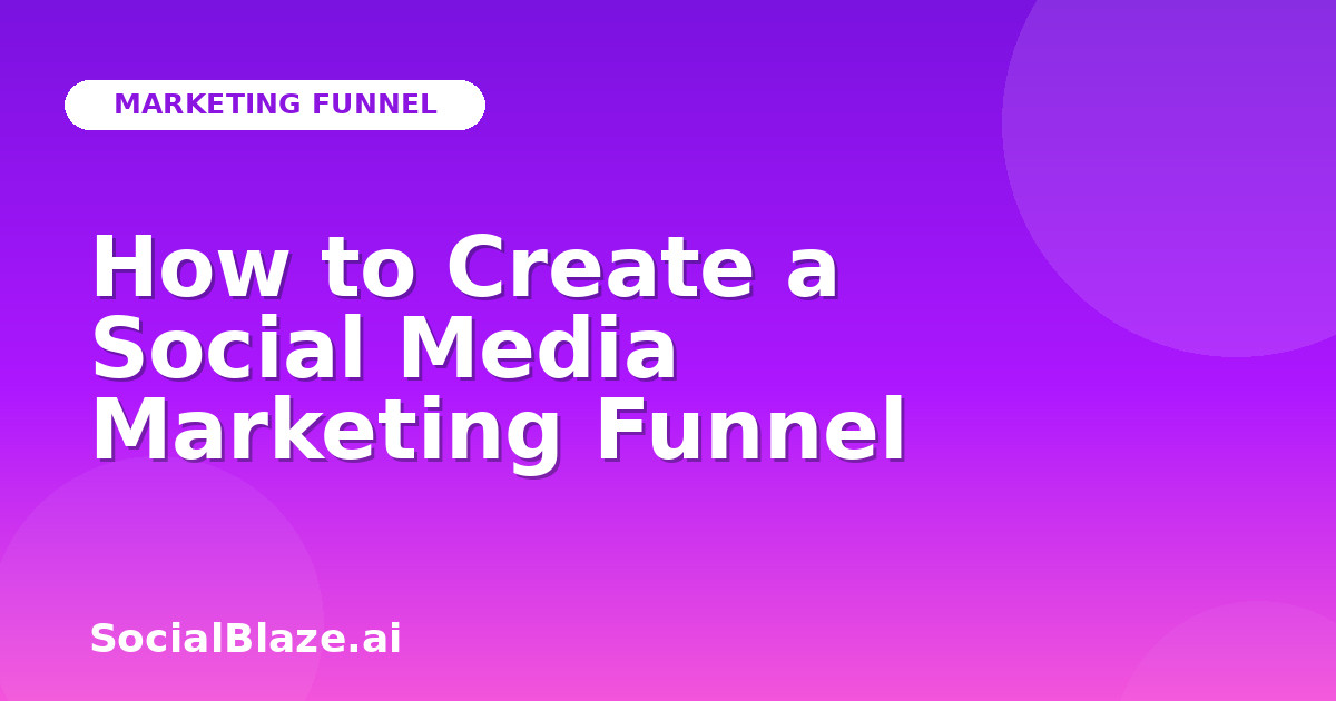 How to Create a Social Media Marketing Funnel
