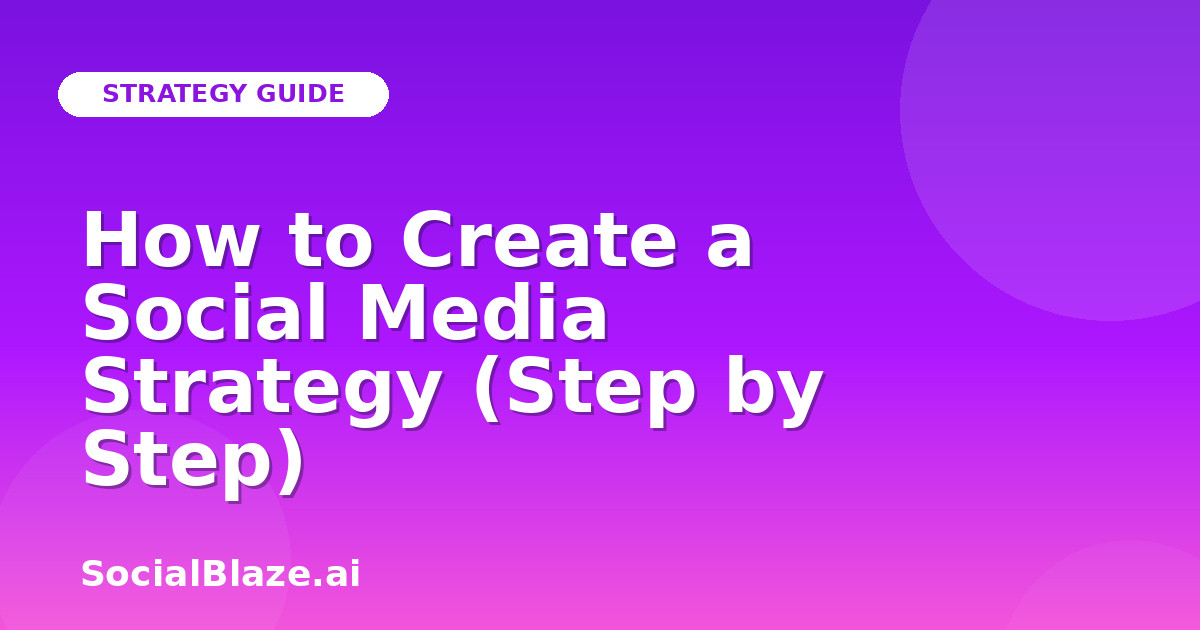 How to Create a Social Media Strategy (Step by Step)