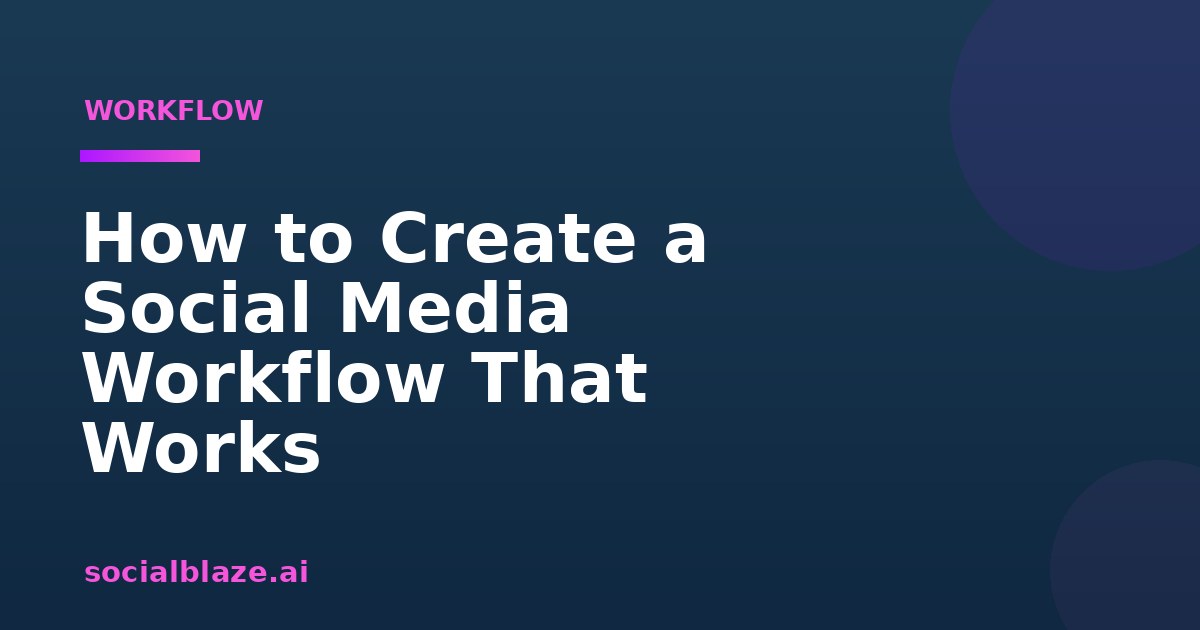 How to Create a Social Media Workflow That Works