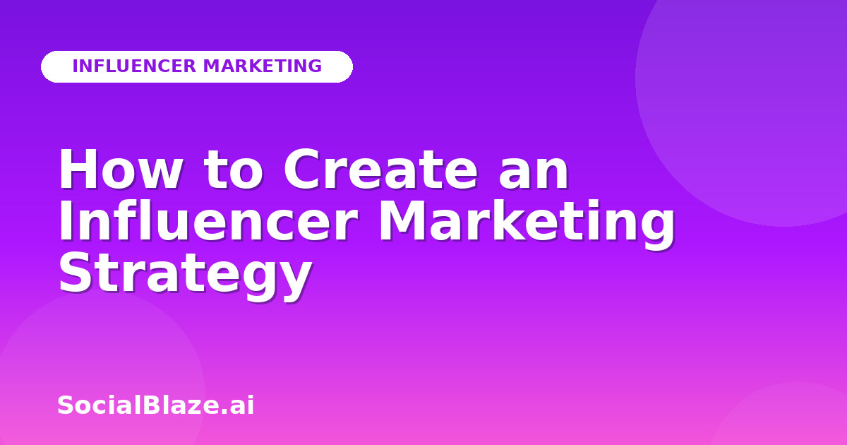 How to Create an Influencer Marketing Strategy