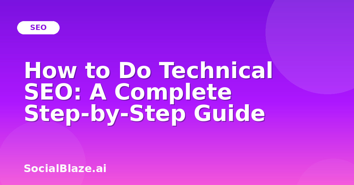 How to Do Technical SEO: A Complete Step-by-Step Guide