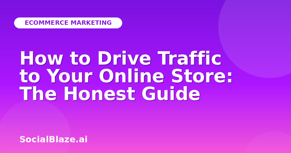 How to Drive Traffic to Your Online Store: The Honest Guide