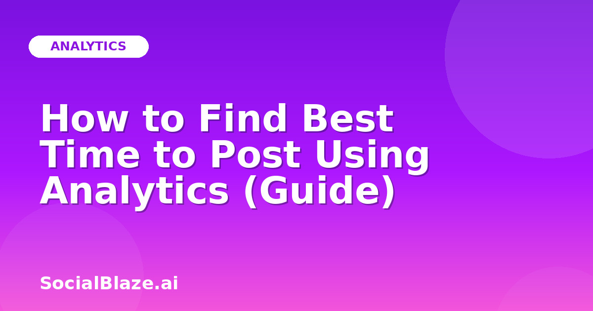 How to Find Best Time to Post Using Analytics (Guide)
