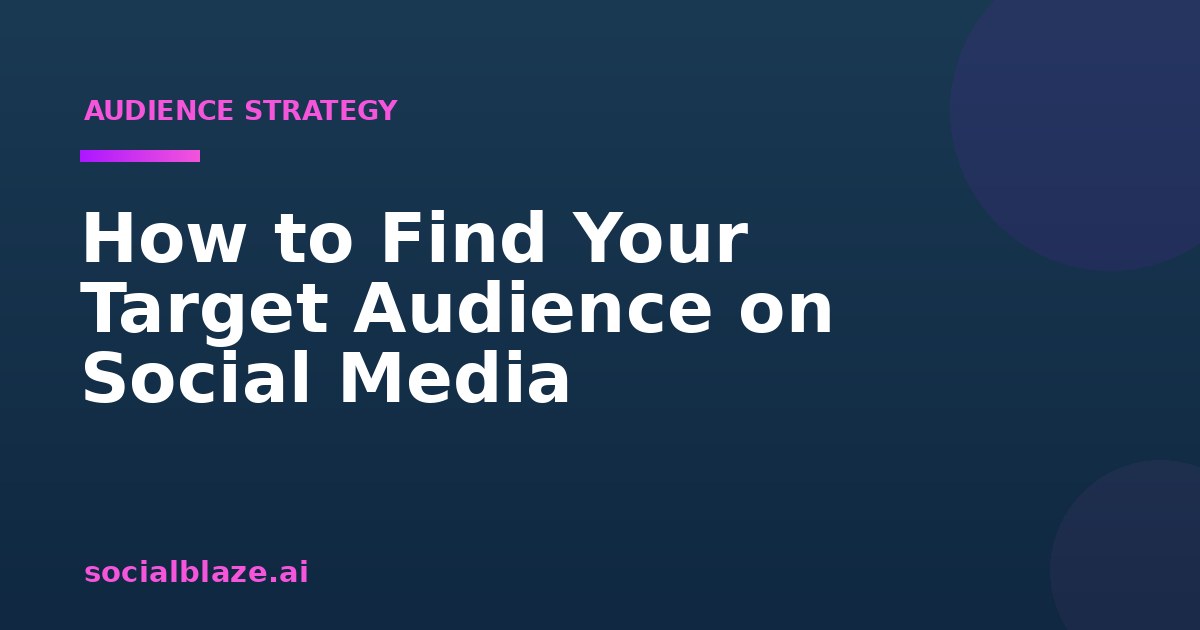 How to Find Your Target Audience on Social Media
