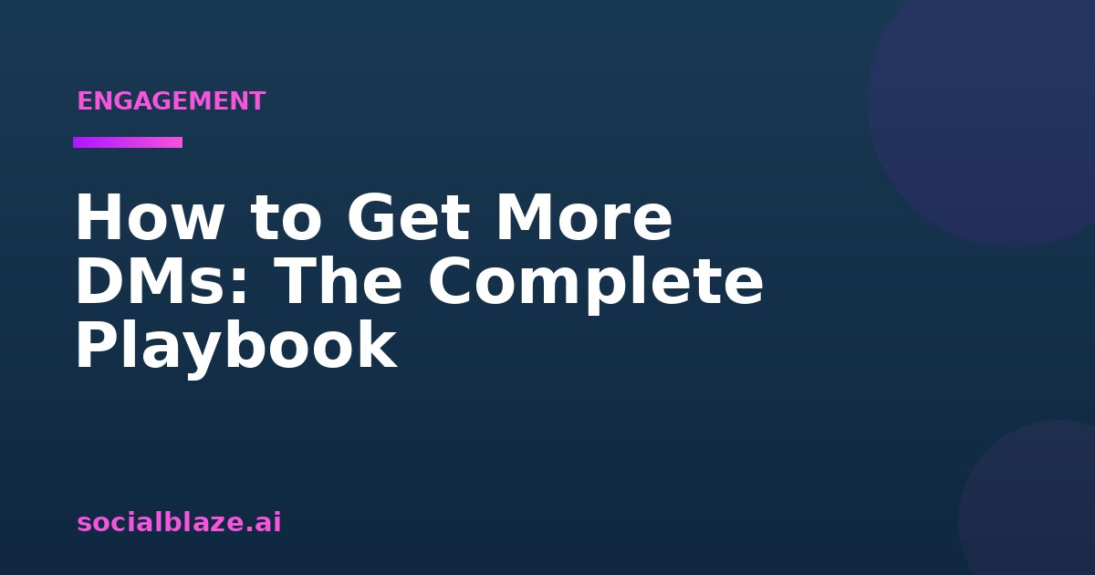 How to Get More DMs: The Complete Playbook