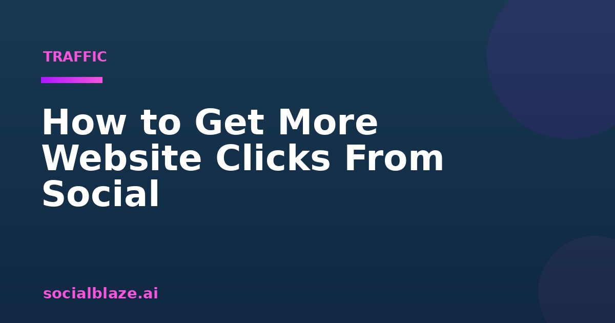 How to Get More Website Clicks From Social