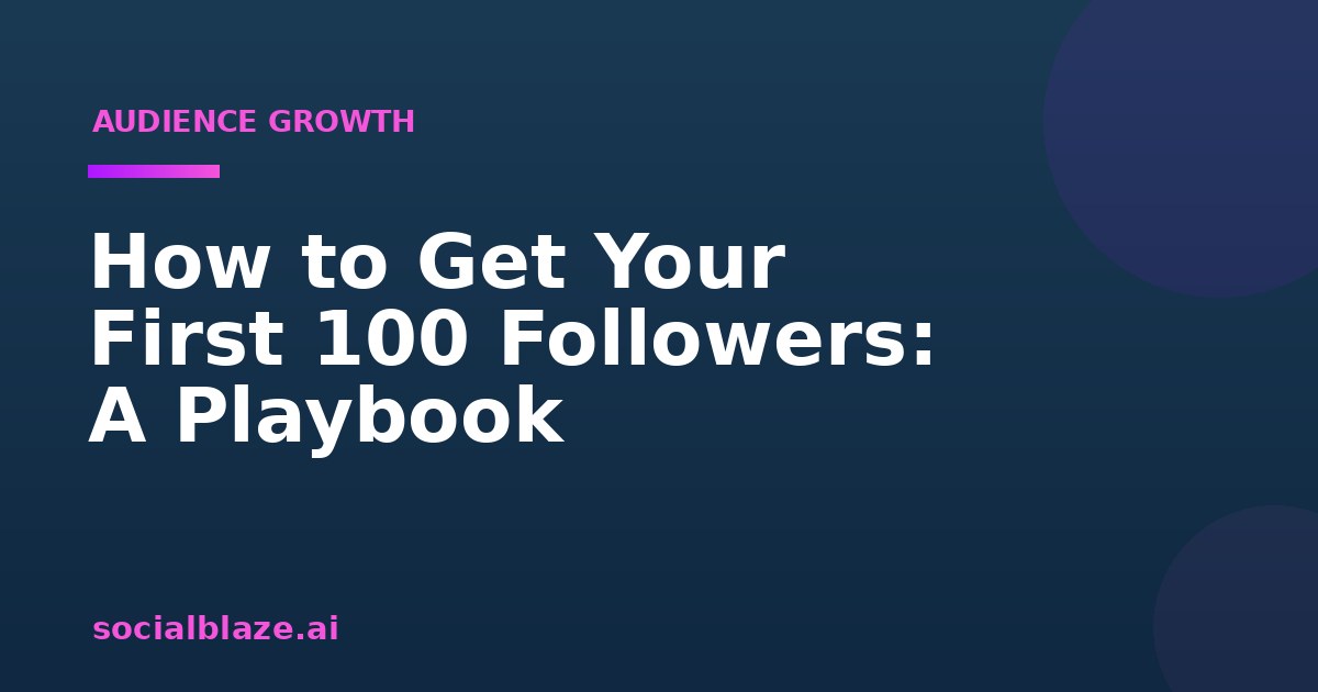 How to Get Your First 100 Followers: A Playbook