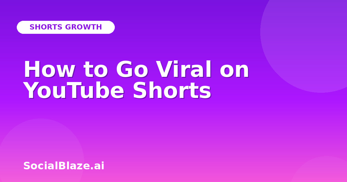 How to Go Viral on YouTube Shorts
