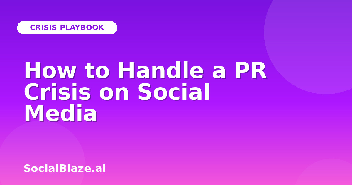 How to Handle a PR Crisis on Social Media