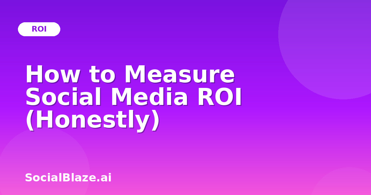 How to Measure Social Media ROI (Honestly)