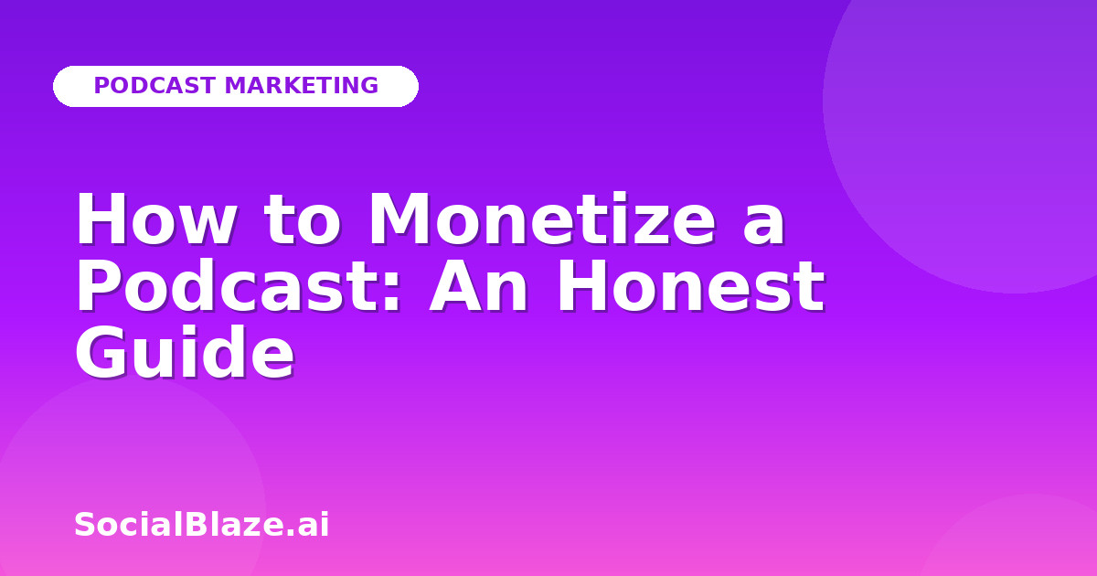 How to Monetize a Podcast: An Honest Guide