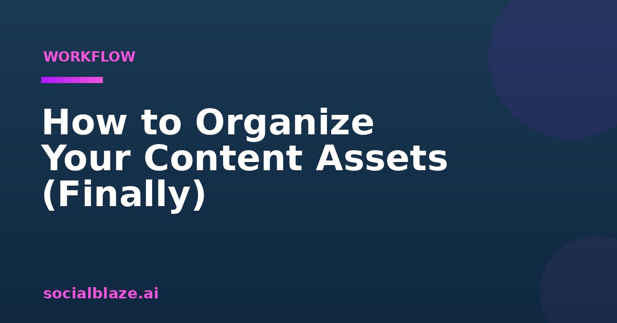 How to Organize Your Content Assets (Finally)