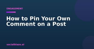 How to Pin Your Own Comment on a Post