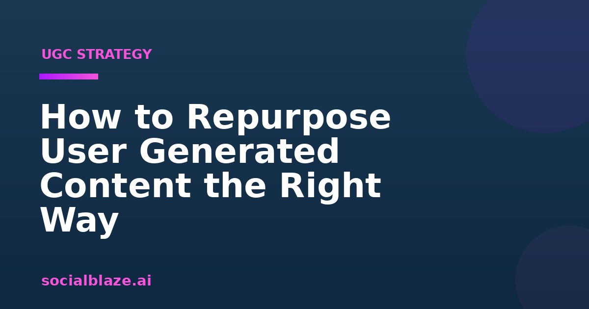 How to Repurpose User Generated Content the Right Way