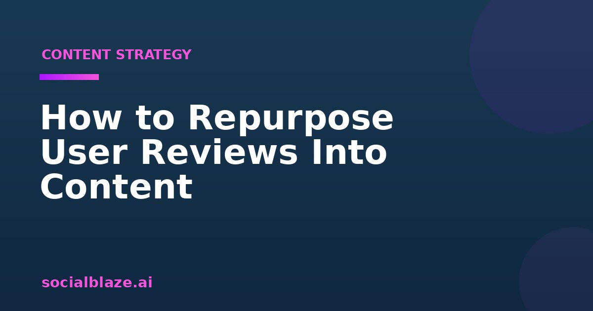 How to Repurpose User Reviews Into Content