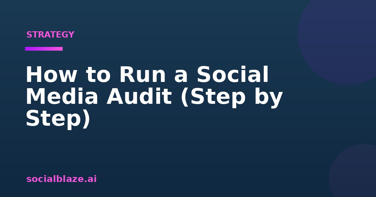 How to Run a Social Media Audit (Step by Step)