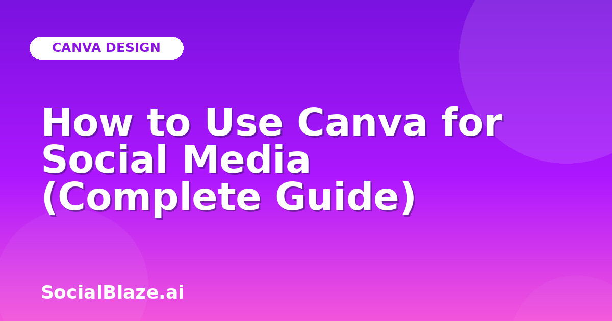 How to Use Canva for Social Media (Complete Guide)