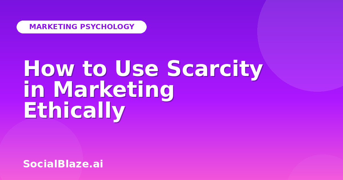 How to Use Scarcity in Marketing Ethically