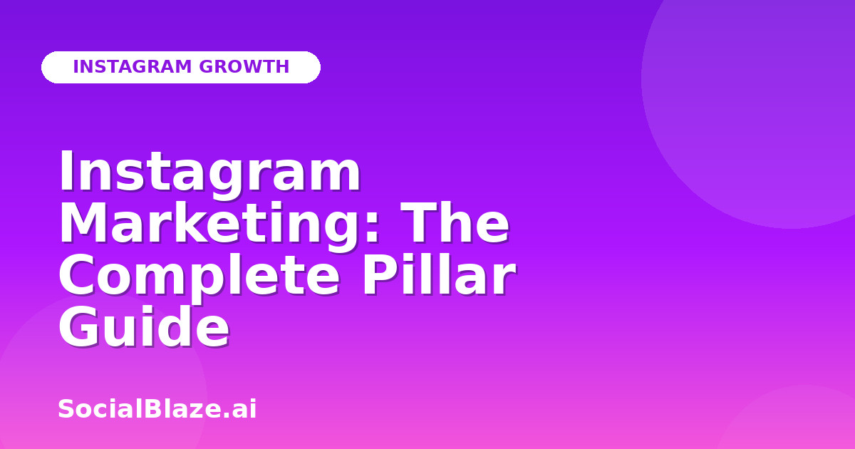 Instagram Marketing: The Complete Pillar Guide