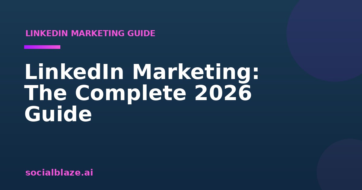 LinkedIn Marketing: The Complete 2026 Guide