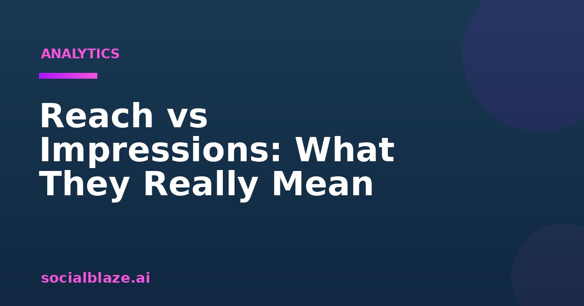 Reach vs Impressions: What They Really Mean