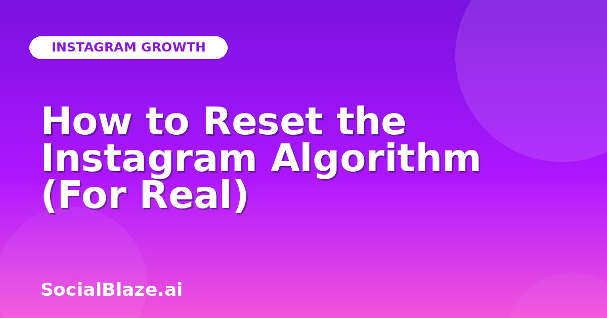 How to Reset the Instagram Algorithm (For Real)