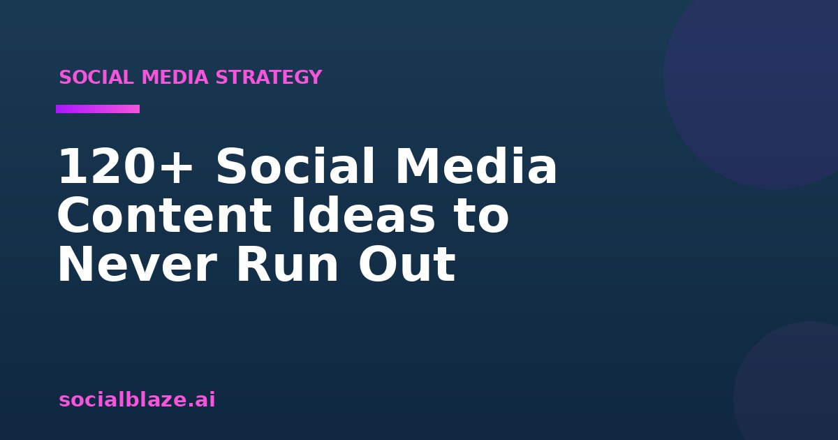 120+ Social Media Content Ideas to Never Run Out