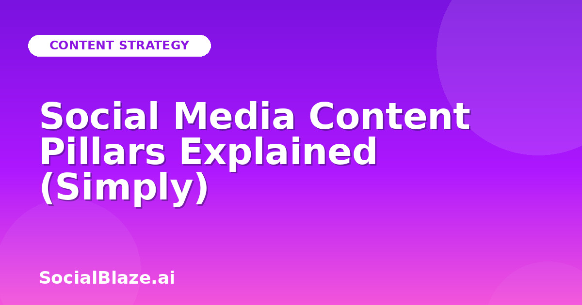 Social Media Content Pillars Explained (Simply)