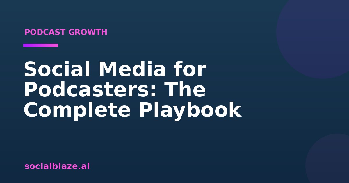Social Media for Podcasters: The Complete Playbook