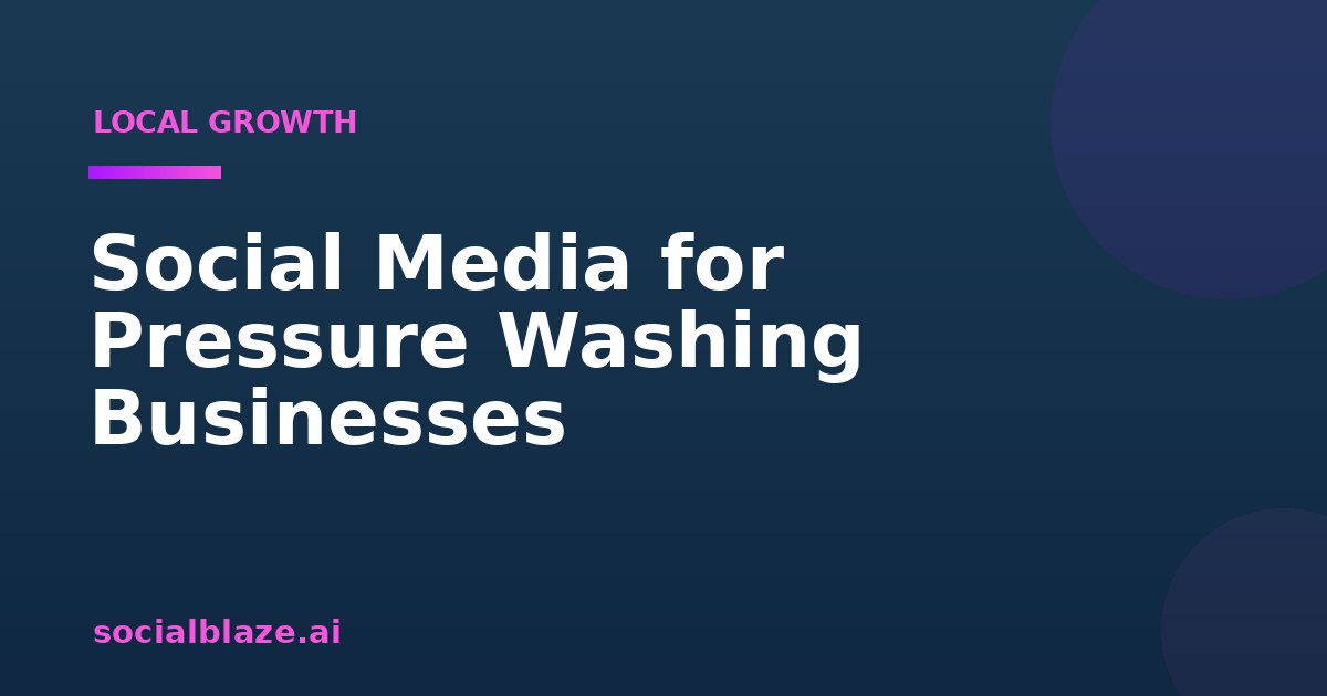 Social Media for Pressure Washing Businesses