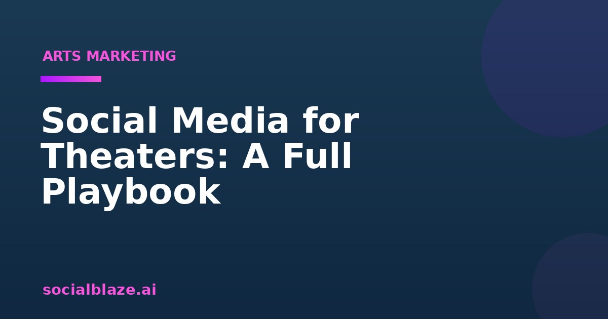 Social Media for Theaters: A Full Playbook