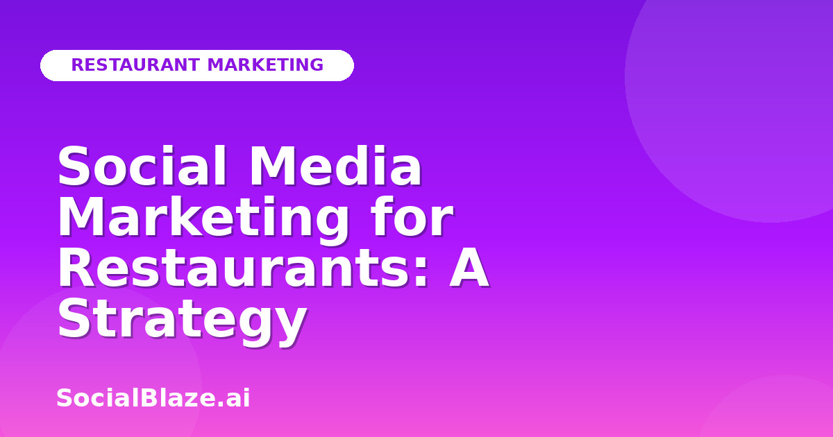 Social Media Marketing for Restaurants: A Strategy
