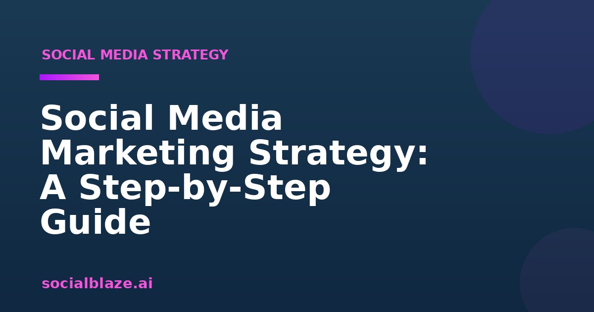 Social Media Marketing Strategy: A Step-by-Step Guide