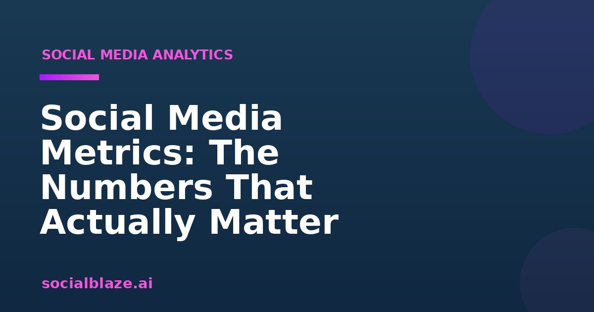 Social Media Metrics: The Numbers That Actually Matter