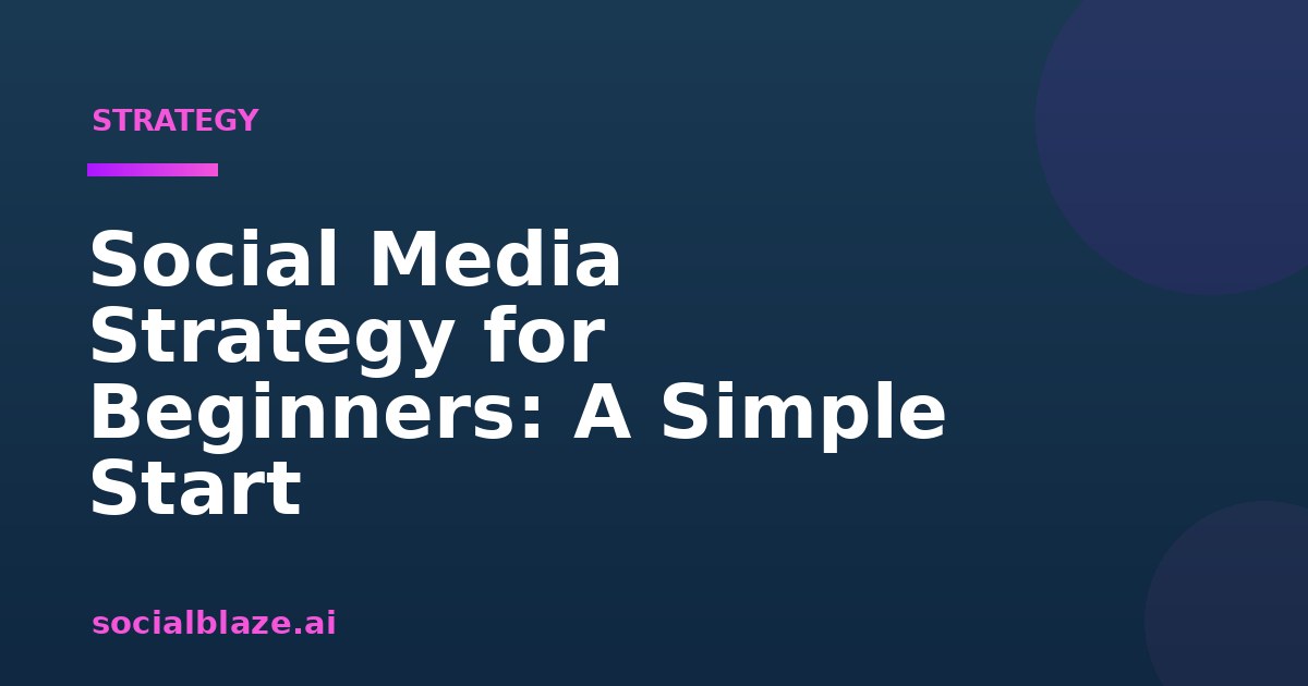 Social Media Strategy for Beginners: A Simple Start