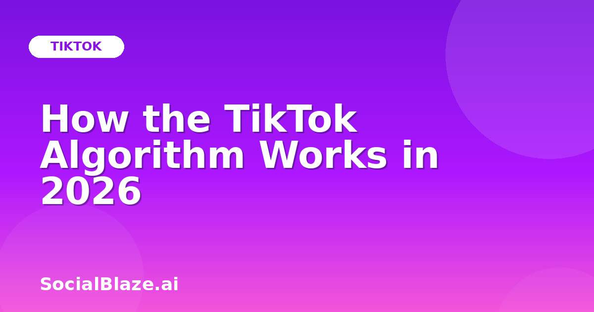 How the TikTok Algorithm Works in 2026
