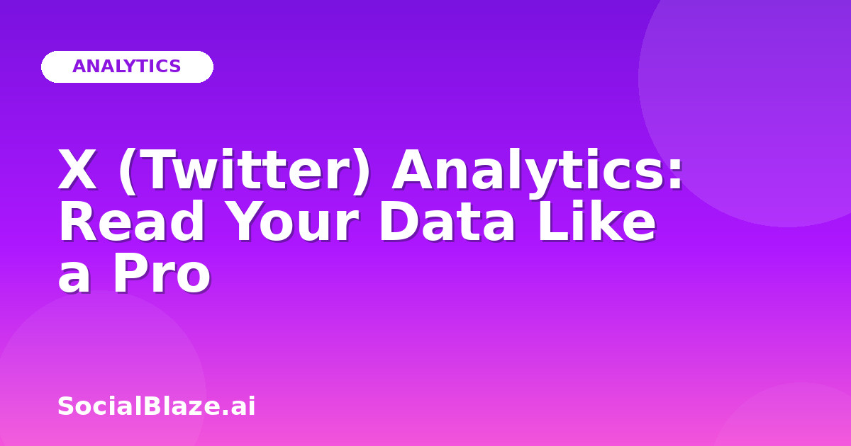 X (Twitter) Analytics: Read Your Data Like a Pro
