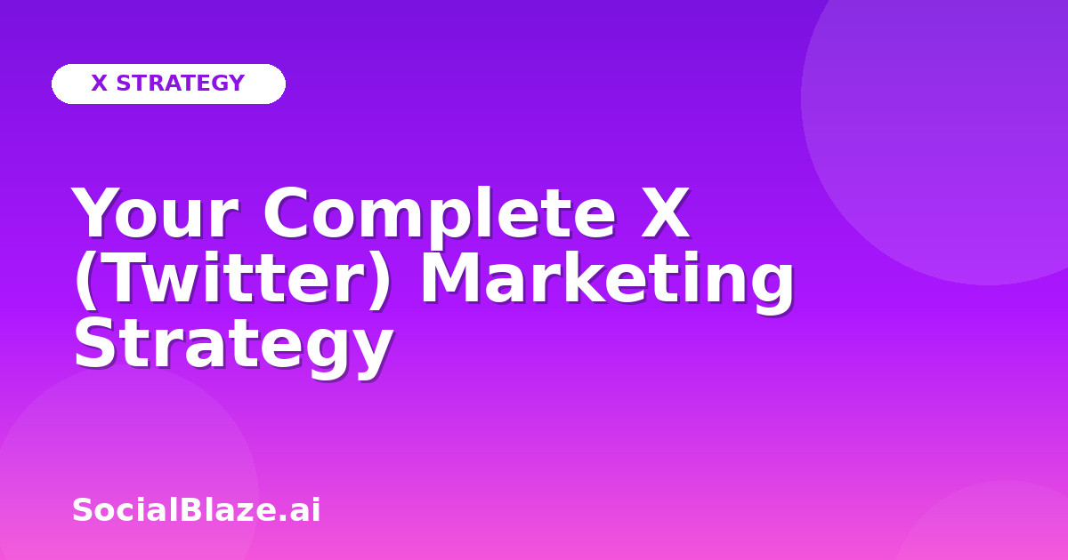 Your Complete X (Twitter) Marketing Strategy