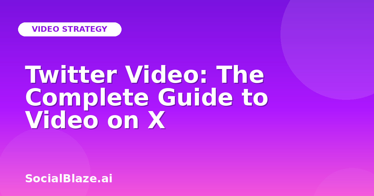 Twitter Video: The Complete Guide to Video on X