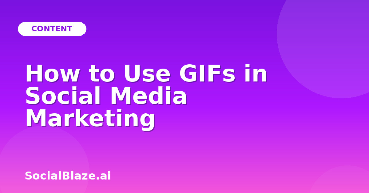How to Use GIFs in Social Media Marketing